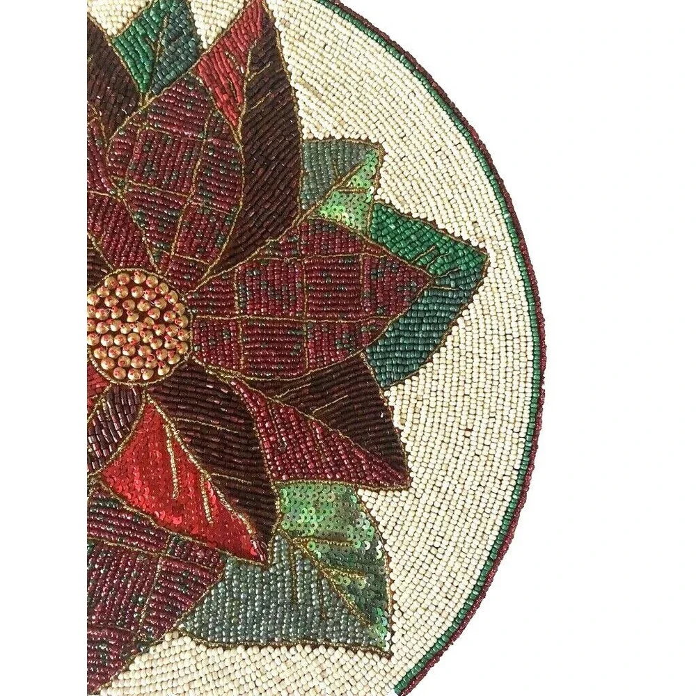 Cynthia Rowley Christmas Beaded Placemats 15